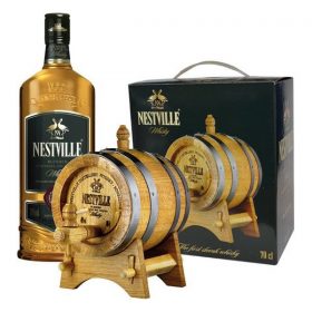 Nestville Blended Whisky Drevený súdok darčekový set