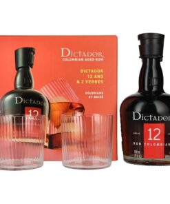 Dictador 12 YO Rum darčekové balenie + 2 poháre 0.7 l