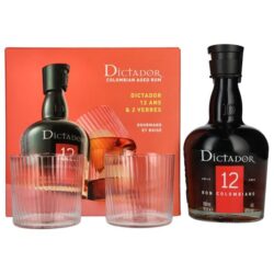 Dictador 12 YO Rum darčekové balenie + 2 poháre 0.7 l
