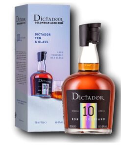 Dictador 10 YO Rum darčekové balenie + pohár 0.7 l