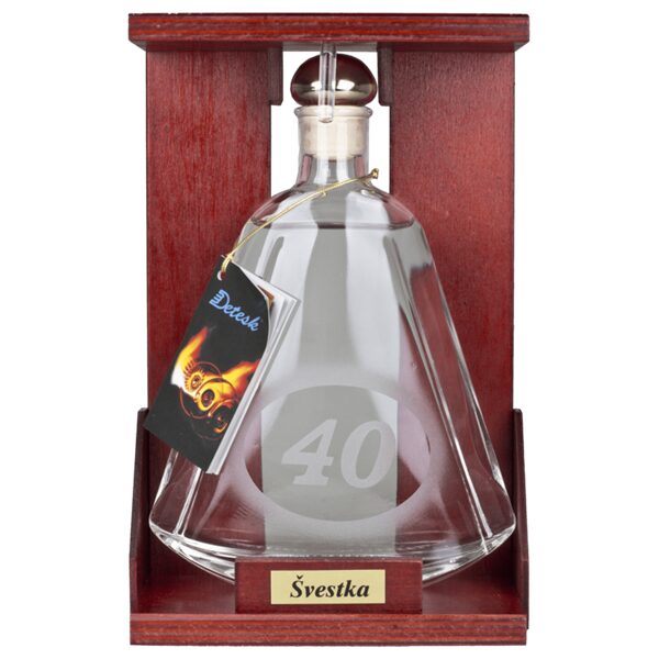 Slivka s výročím "40" v darčekovom balení 0.35 l