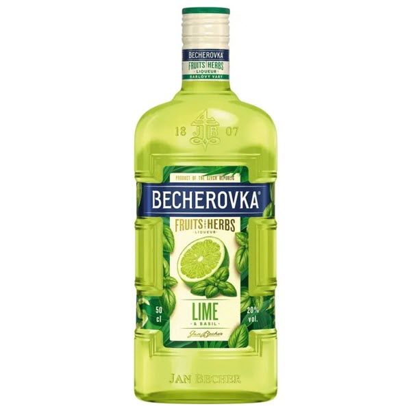 Becherovka Lime & basil bylinný likér 0.5 l