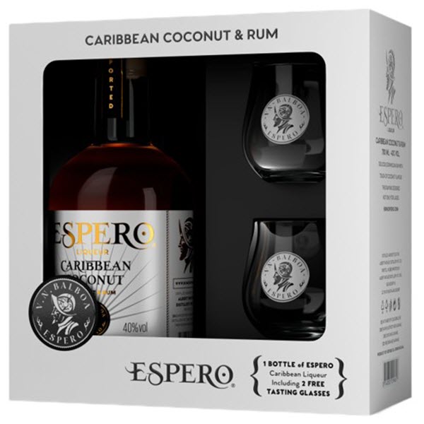 Espero Coconut & Rum darčekový set s pohárom 0.7 l