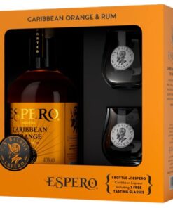 Espero Carribean Orange Rum darčekový set s pohárom 0.7 l